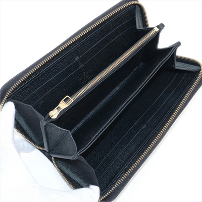 $1170 Louis Vuitton Empreinte Zippy Wallet M61864 Noir Zip Round Wallet