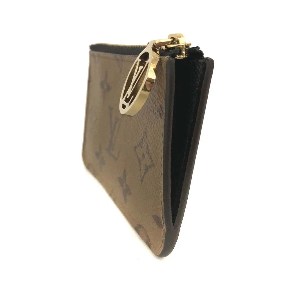 $590 RFID Louis Vuitton Monogram Reverse Porte Cartes Romy Card Holder