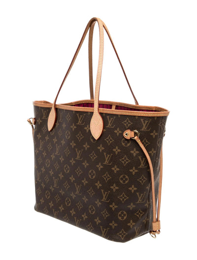 $2240 Louis Vuitton Monogram Neo Neverfull MM Pivoine with Pouch