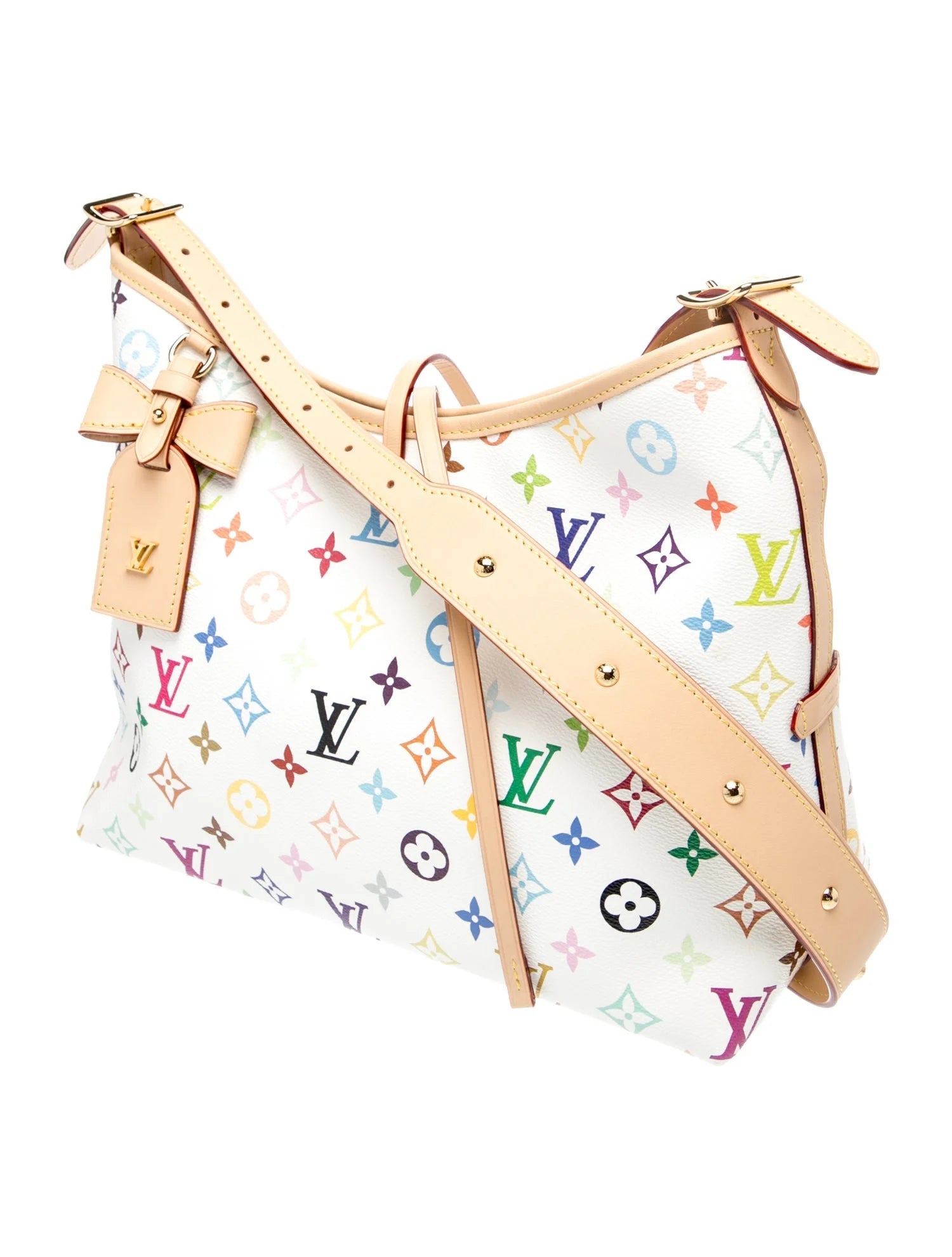 $3450 2025  Louis Vuitton LV X TM Monogram Multicolor CarryAll PM White 10020268