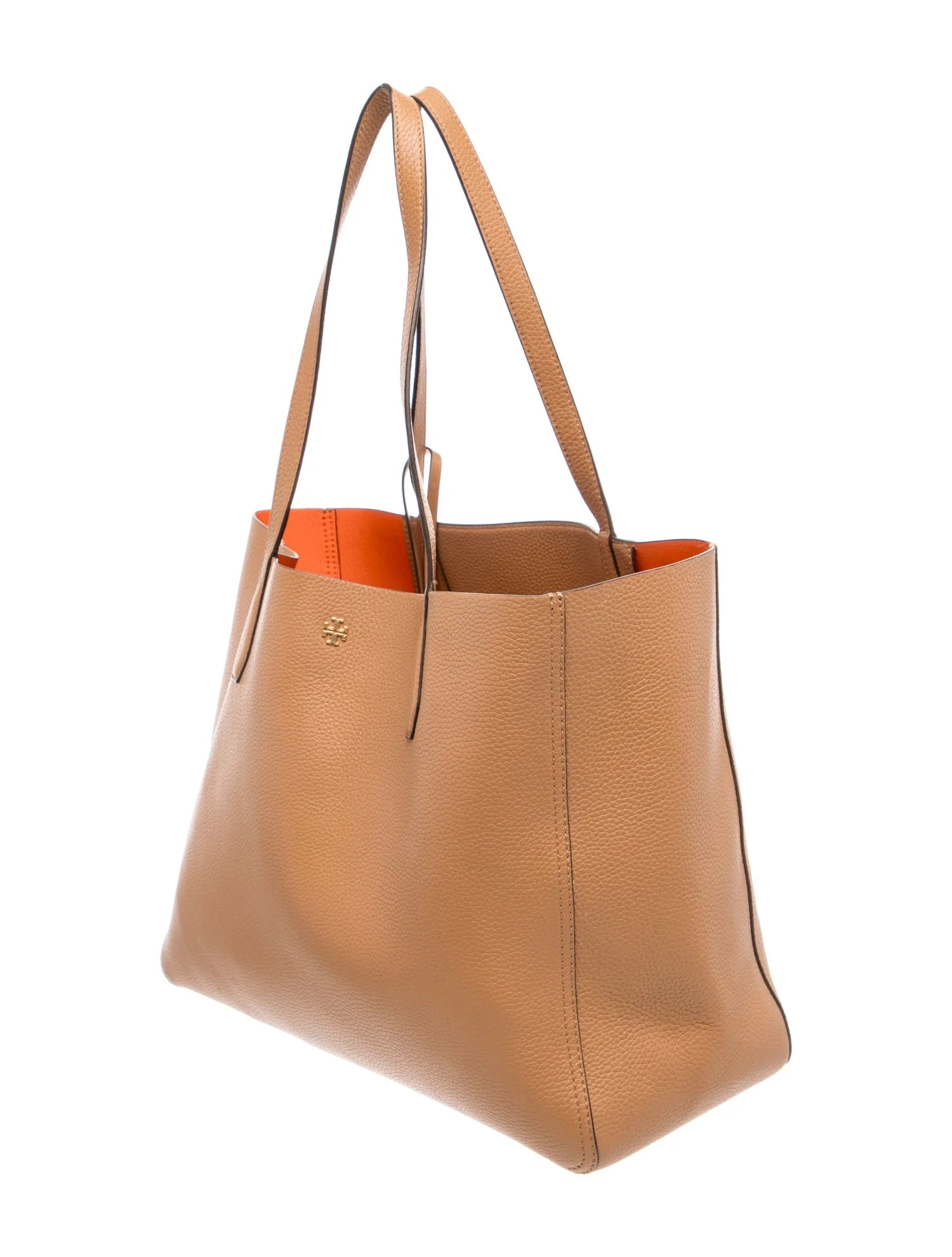 $348 Tory Burch Leather Blake Tote Tan