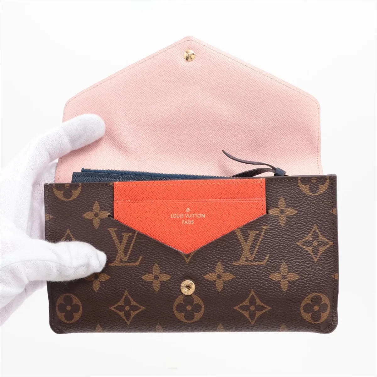 $720 Louis Vuitton Monogram Monogram Jeanne Wallet Rose Ballerine with inserts