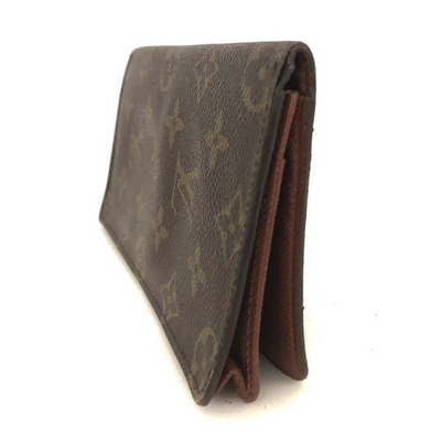 $630 2001 Louis Vuitton Monogram Porte Cartes Credit Yen Bifold Long Wallet CT0011