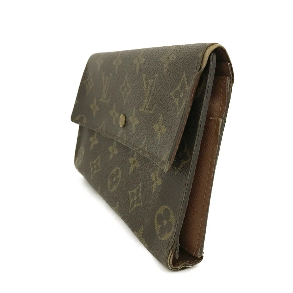 $635 2002 Louis Vuitton Monogram Canvas Pochette Passport Organizer Brown CA0032