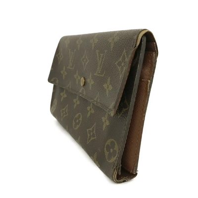 $635 2002 Louis Vuitton Monogram Canvas Pochette Passport Organizer Brown CA0032