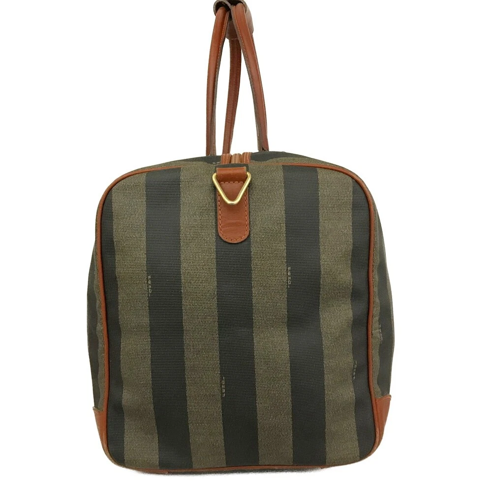 $2500 Fendi Pequin PVC Boston Travel Bag