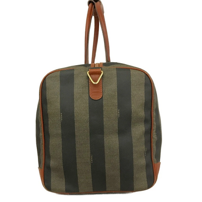 $2500 Fendi Pequin PVC Boston Travel Bag