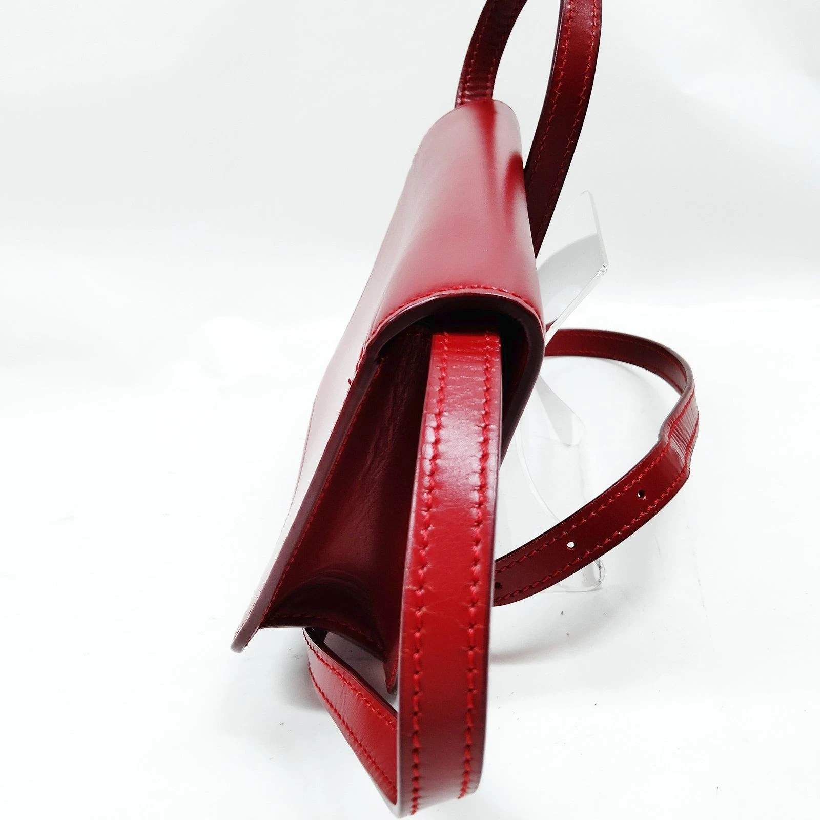 Burberry Shoulder Bag Red Leather