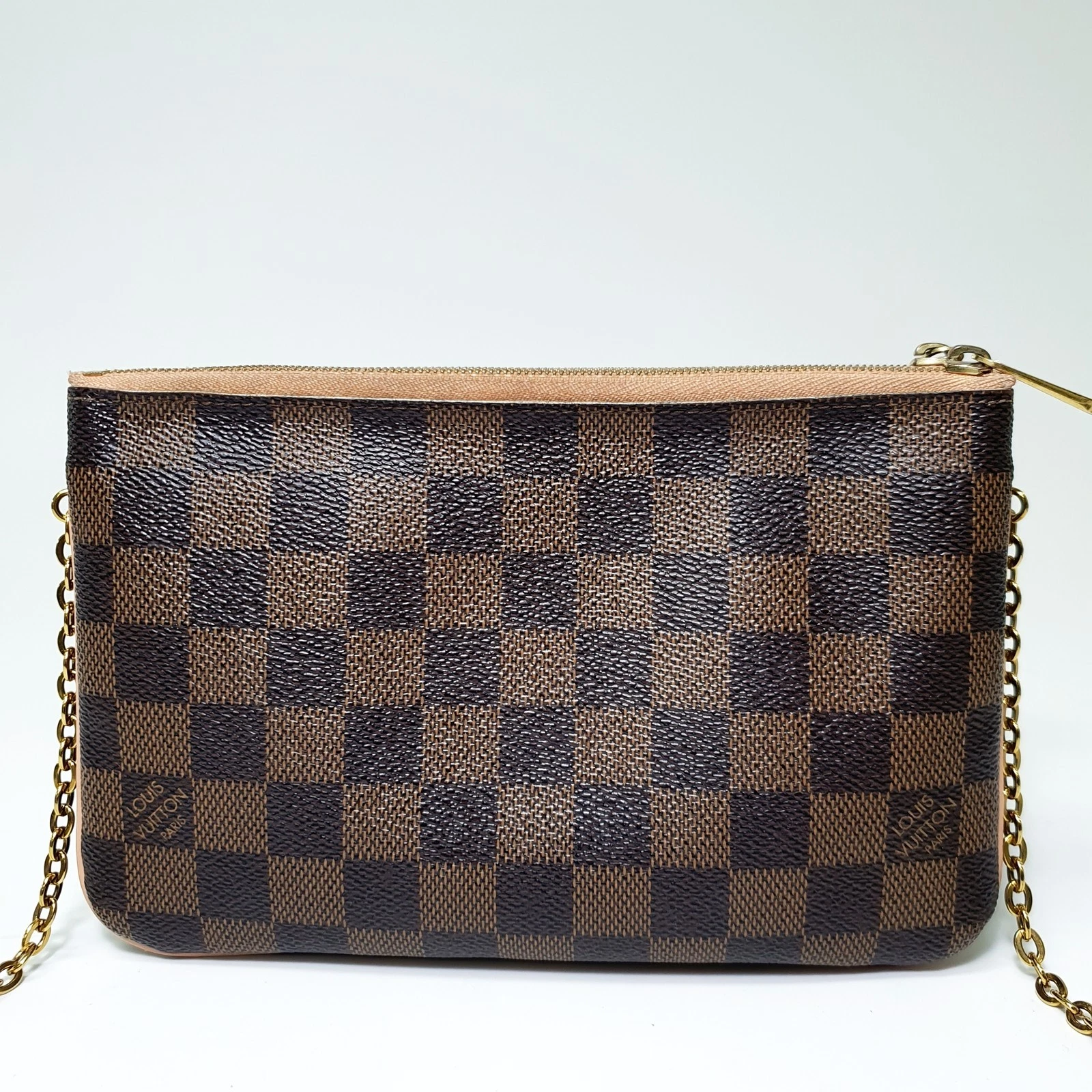 Louis Vuitton Double Zip Pochette Damier Ebene MI0220