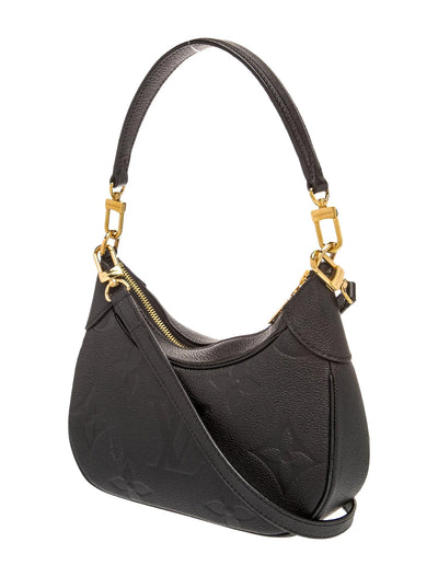 $2640  Louis Vuitton Empreinte Monogram Giant Bagatelle NM Black