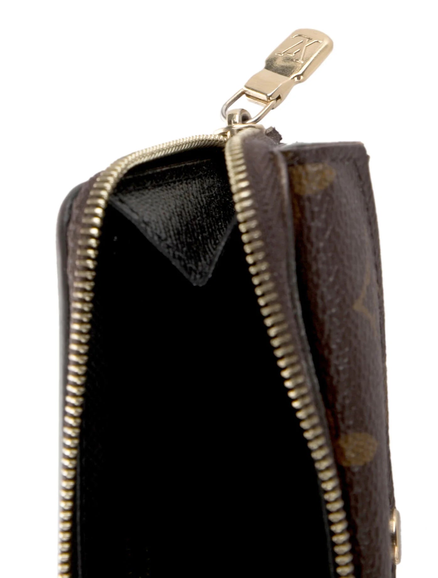 $630 Louis Vuitton Monogram Recto Verso Card Holder Black Black