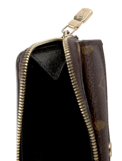 $630 Louis Vuitton Monogram Recto Verso Card Holder Black Black