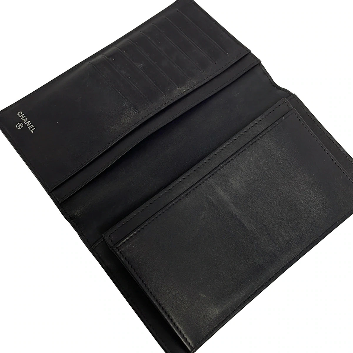 Chanel Chanel Metallic Purple Leather CC Bifold Wallet