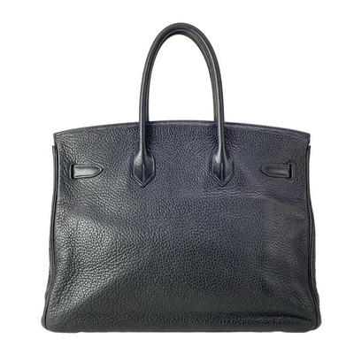 HERMES Birkin 35 Black Togo Square J Handbag 227277376487