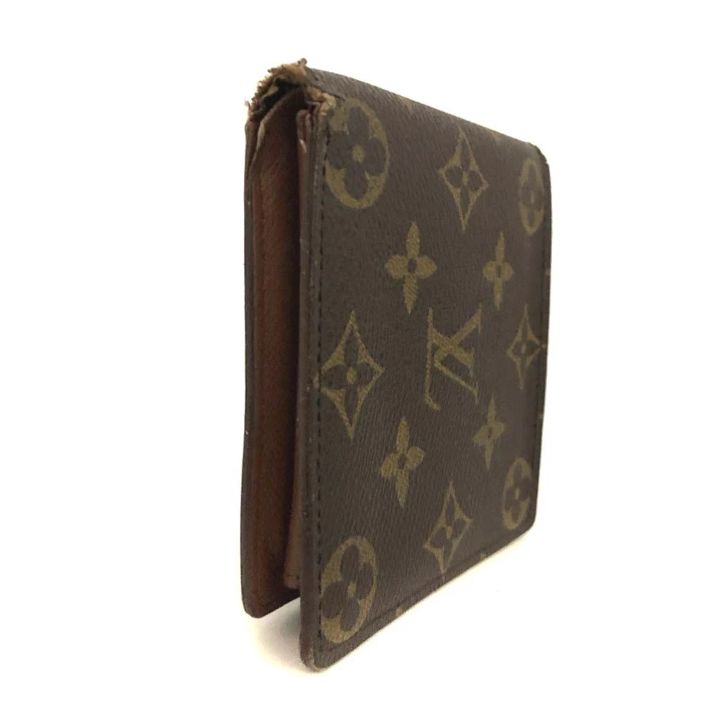 $560 1996 Louis Vuitton Monogram Portefeiulle Marco Bifold Wallet Brown CA0916