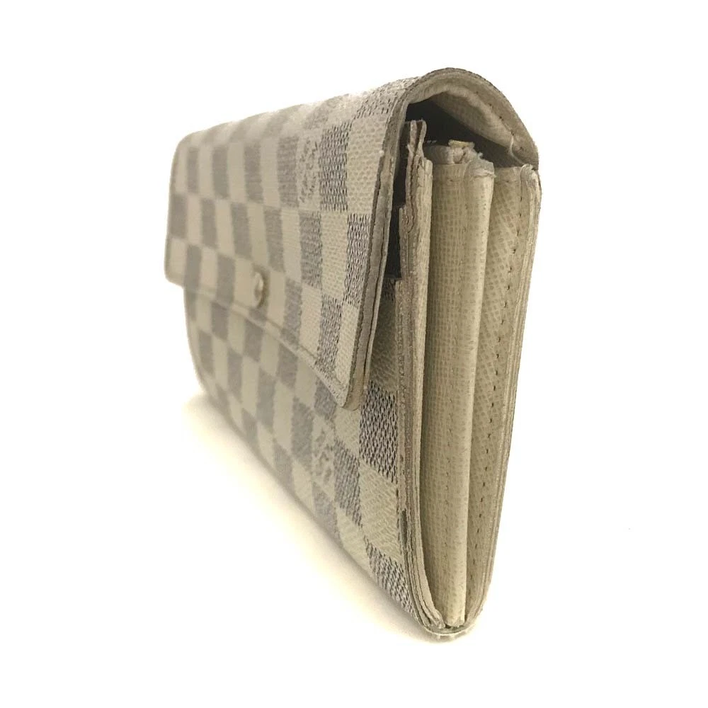 Louis Vuitton Damier Azur Porte Feuille Sarah Long Bifold Wallet CA3009