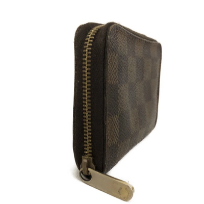 $560 2009 Louis Vuitton Damier Ebene Zippy Coin Wallet  SN0089