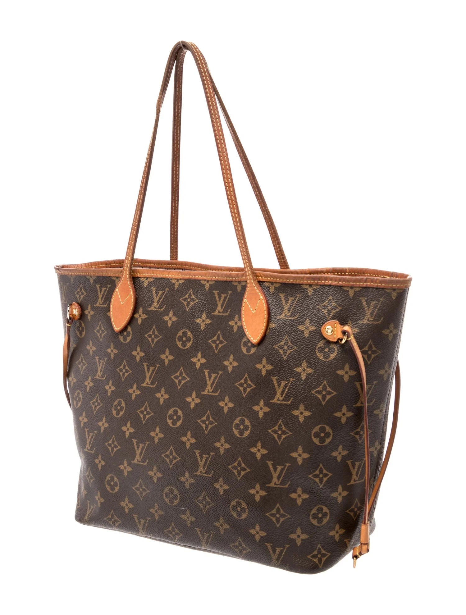 $2240 2016 Louis Vuitton Monogram Neverfull MM Rose Ballerine
