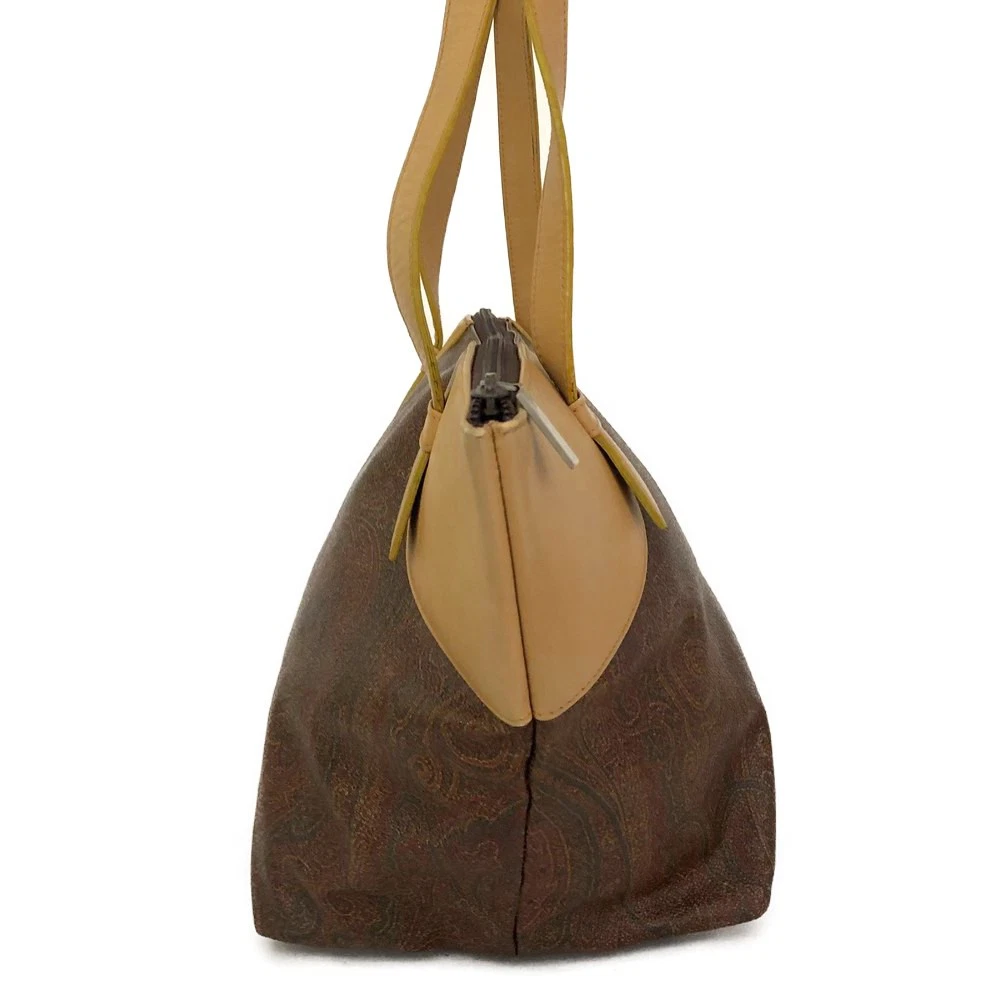 $650 ETRO Paisley PVC Leather Tote Hand Bag MultiColor