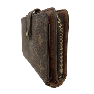 Louis Vuitton Monogram Porte Papier Zippe Bifold Wallet Brown SP0083