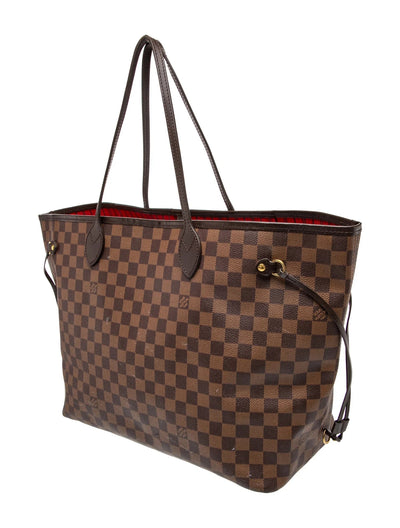 $2310 Louis Vuitton Damier Ebene Neverfull GM with Pouch