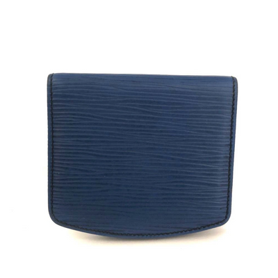 $450 Louis Vuitton Epi Coin Purse Wallet Blue