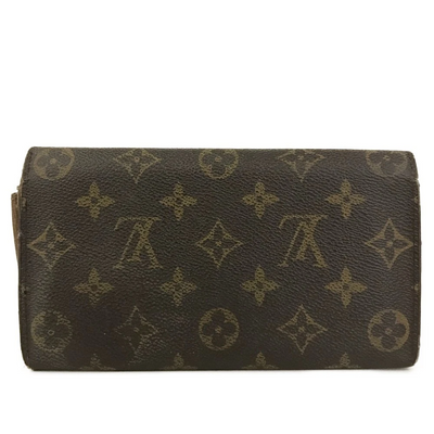 Louis Vuitton Monogram Portefeiulle Sarah Long Bifold Wallet Brown TH0926