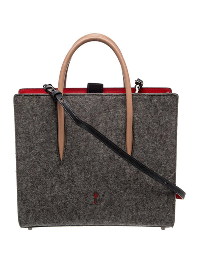 $3000 SPECIAL EDITION Christian Louboutin Felt Paloma Top Handle Bag