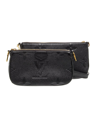 $3200 Louis Vuitton Empreinte Monogram Giant Multi Pochette Accessories Black