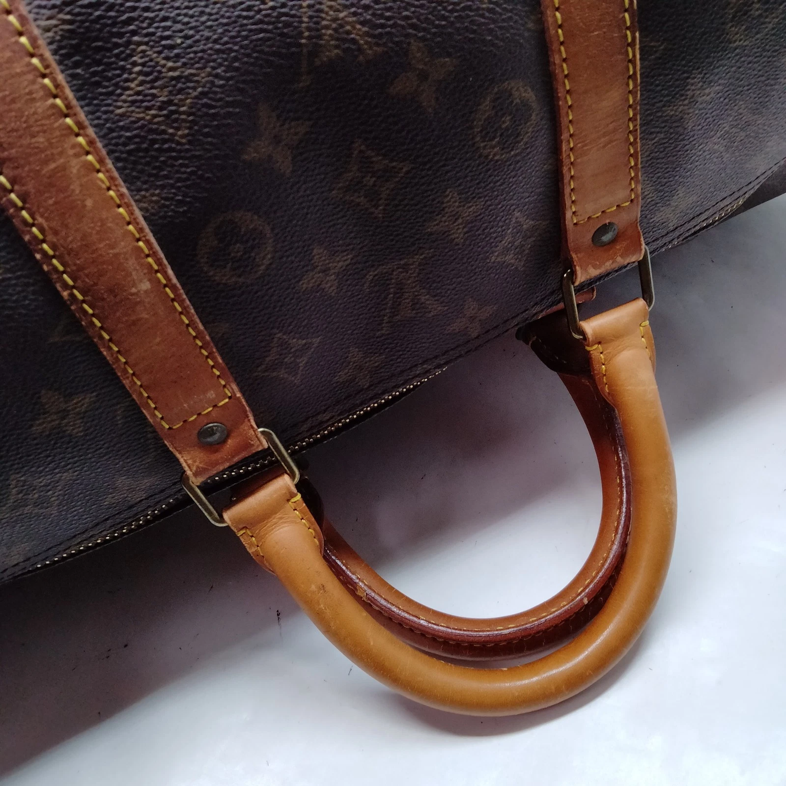 Louis Vuitton Keepall 55 Boston Bag Brown Monogram MI9002