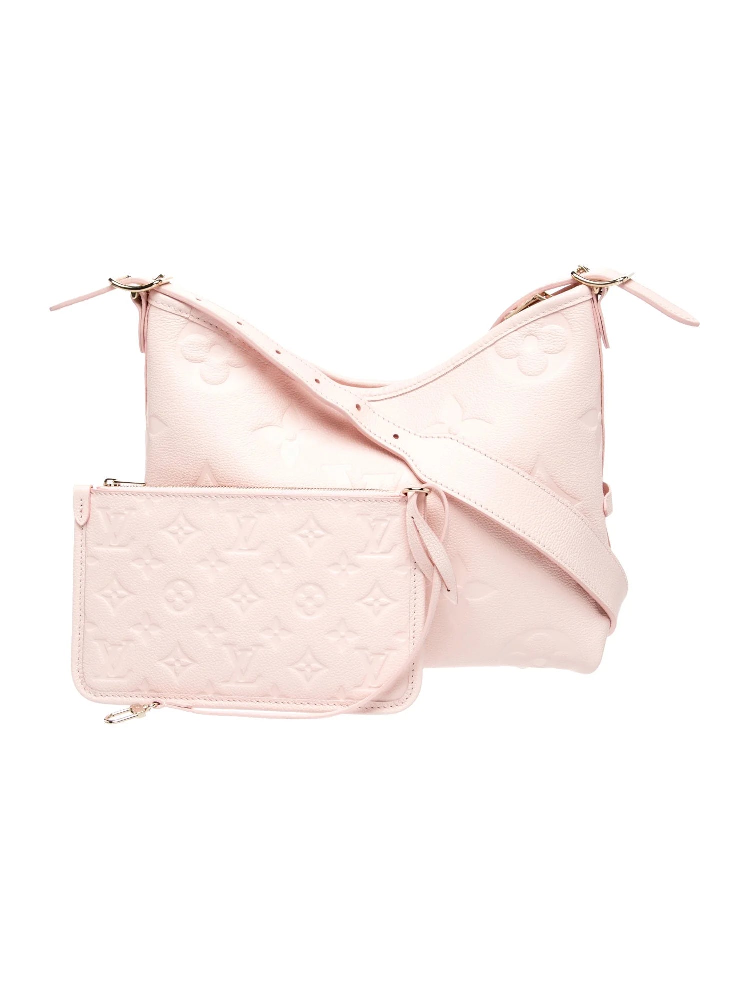 $3350 Louis Vuitton Empreinte Monogram Carryall PM Pink Opale