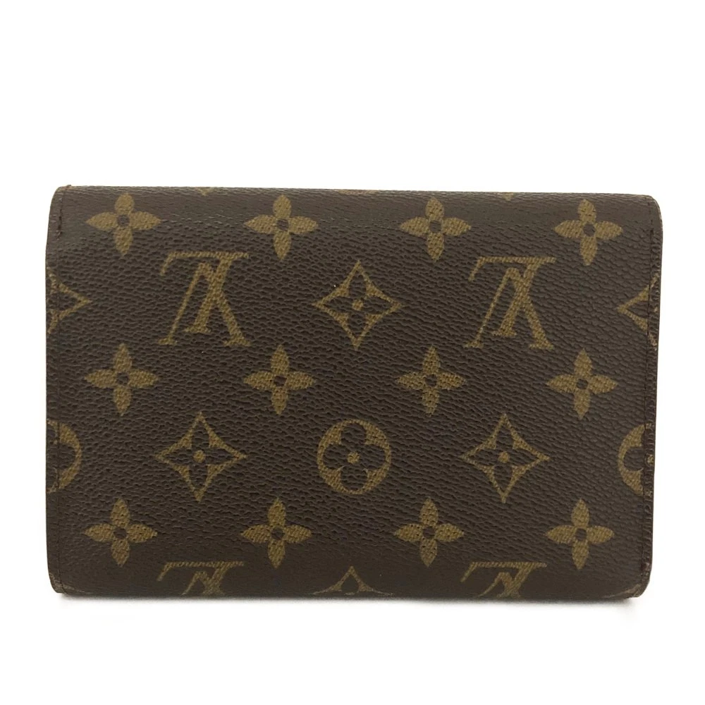 $550 2000 Louis Vuitton Monogram Porte Tresor Etui Papiers Trifold Wallet SP0050