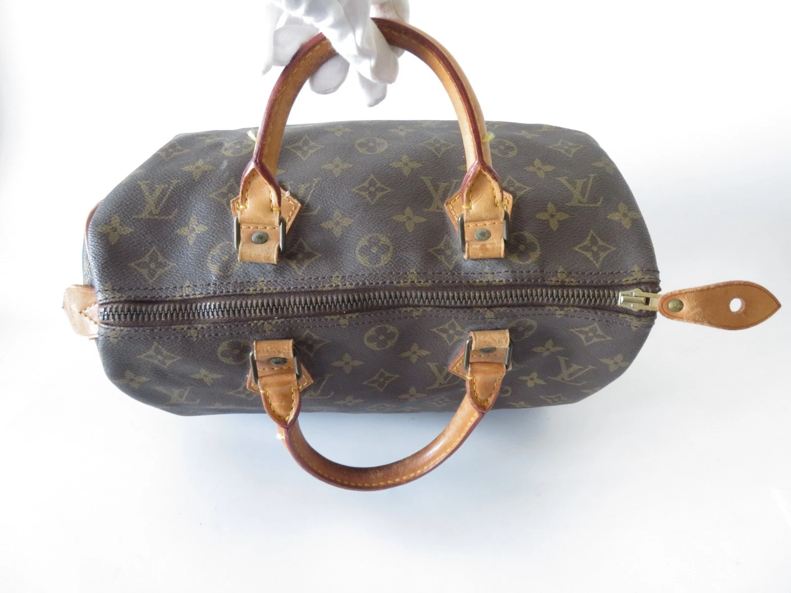 Authentic Louis Vuitton Monogram Speedy 30 Hand Bag F#45163