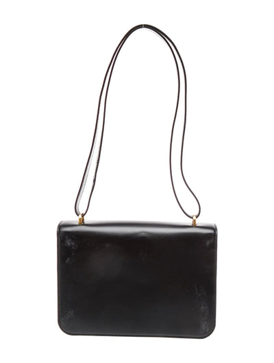 $800 Tory Burch Eleanor Convertible Shoulder Bag Black Gold