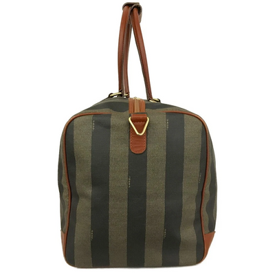 $2500 Fendi Pequin PVC Boston Travel Bag