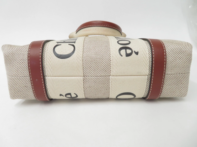 $990 2021 Chloe Woody Canvas Small Tote Bag C04T4P