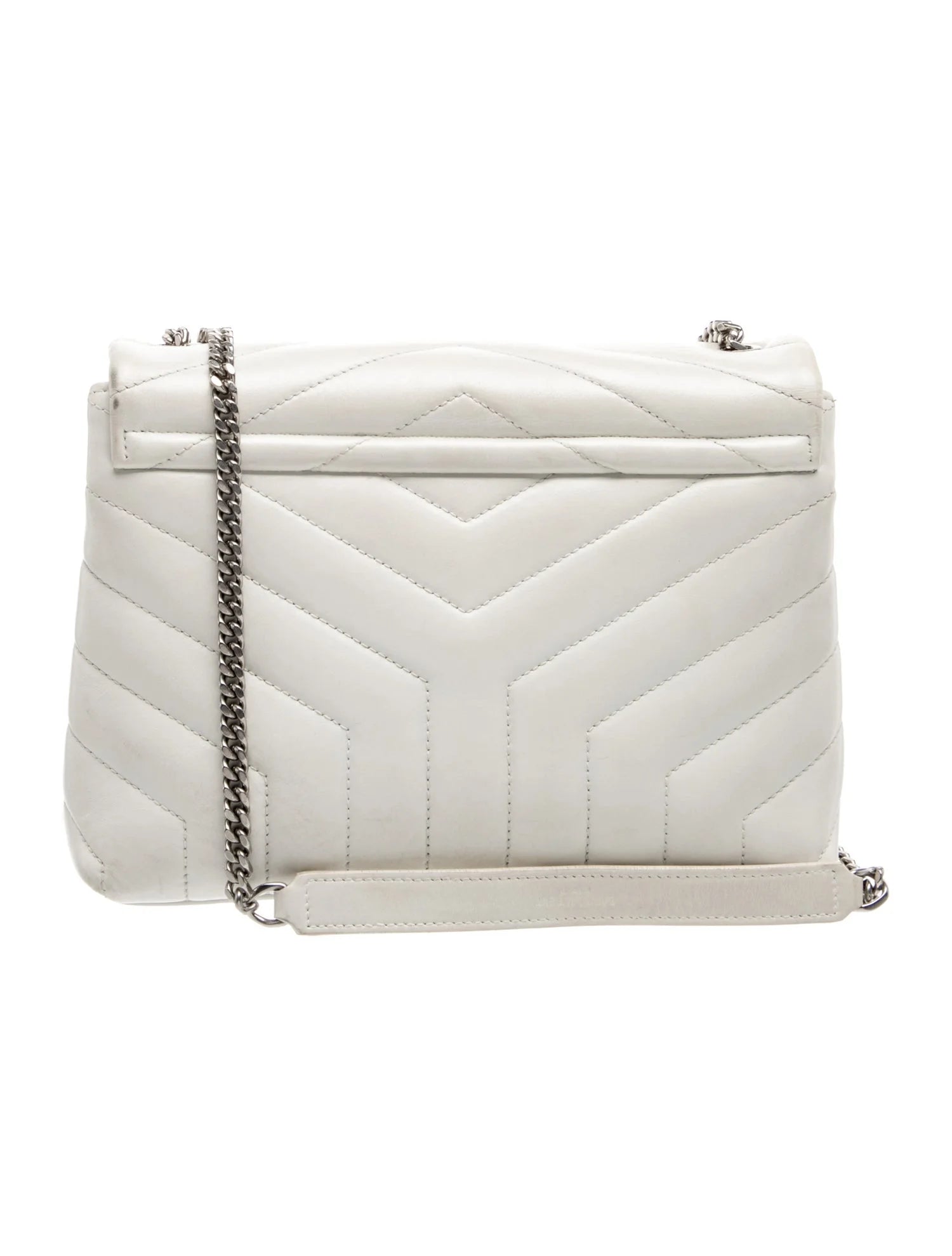 $2730 Saint Laurent Small Loulou Shoulder Bag White 10021139