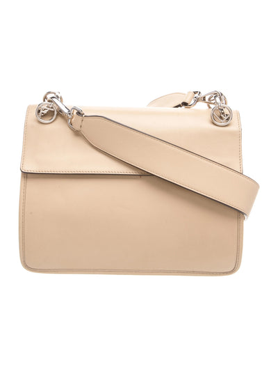 $2890 Fendi Vitello Century F is Fendi Bi-Color FF 1974 Embossed Kan I Shoulder Bag