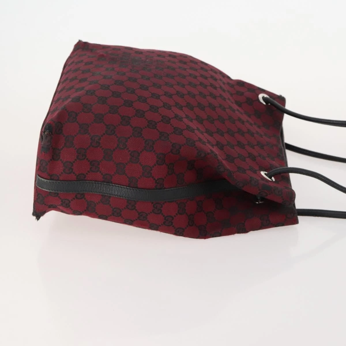 $795 GUCCI GG GG Denim Gifford Red Tote