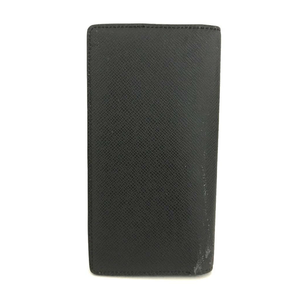 $810 2017 Louis Vuitton Taiga Brazza Wallet Black TA3197
