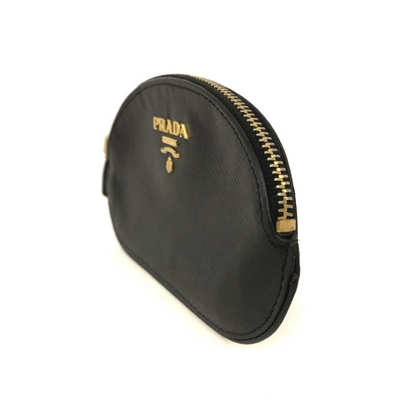 $680 PRADA Saffiano Leather Coin Purse Wallet Black