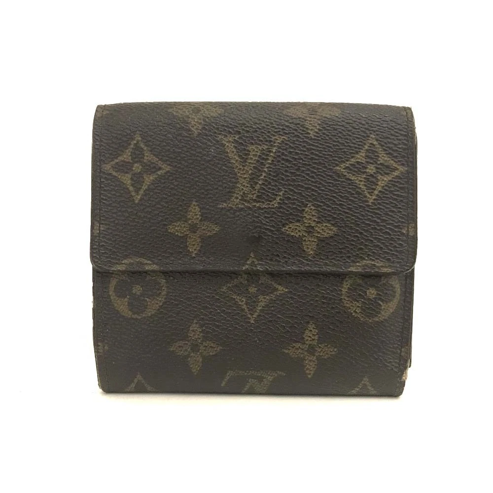 Louis Vuitton Monogram Portefeiulle Elise Trifold Wallet Brown TH0956