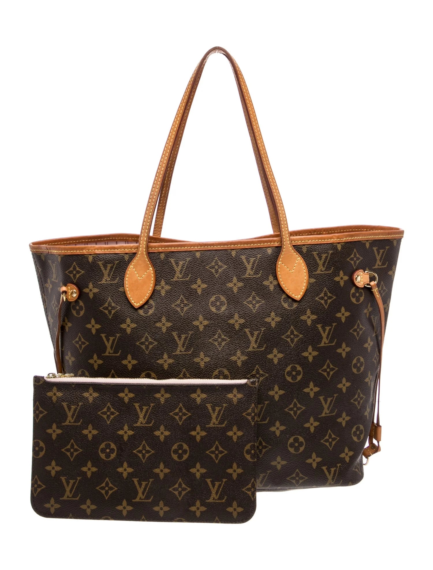 $2800 2015 Louis Vuitton Monogram Saint Barth V Neverfull MM Light Pink