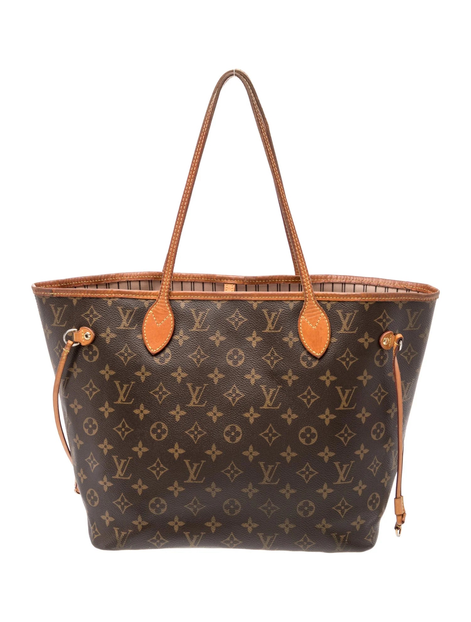 $2240 2016 Louis Vuitton Monogram Neverfull MM Rose Ballerine