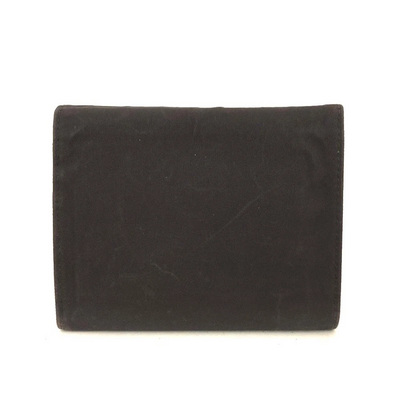 $1070 PRADA Logo Plate Nylon Trifold Wallet Purple 10019596