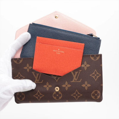 $720 Louis Vuitton Monogram Monogram Jeanne Wallet Rose Ballerine with inserts