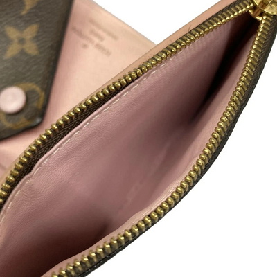 LOUIS VUITTON Portefeuille Victorine M62360 Rose Ballerine Monogram MI4118