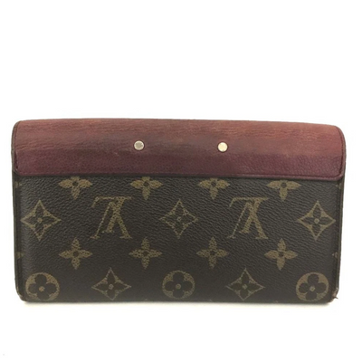 $1140 2015 Louis Vuitton Monogram Pallas Wallet Aurore SN1125