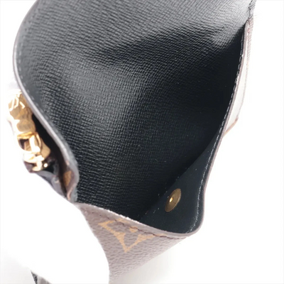 $695 Louis Vuitton Monogram Porto Cartolecto Verso Black × Brown 10021123