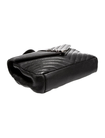 $1990 Saint Laurent Leather College Medium Black 10021141